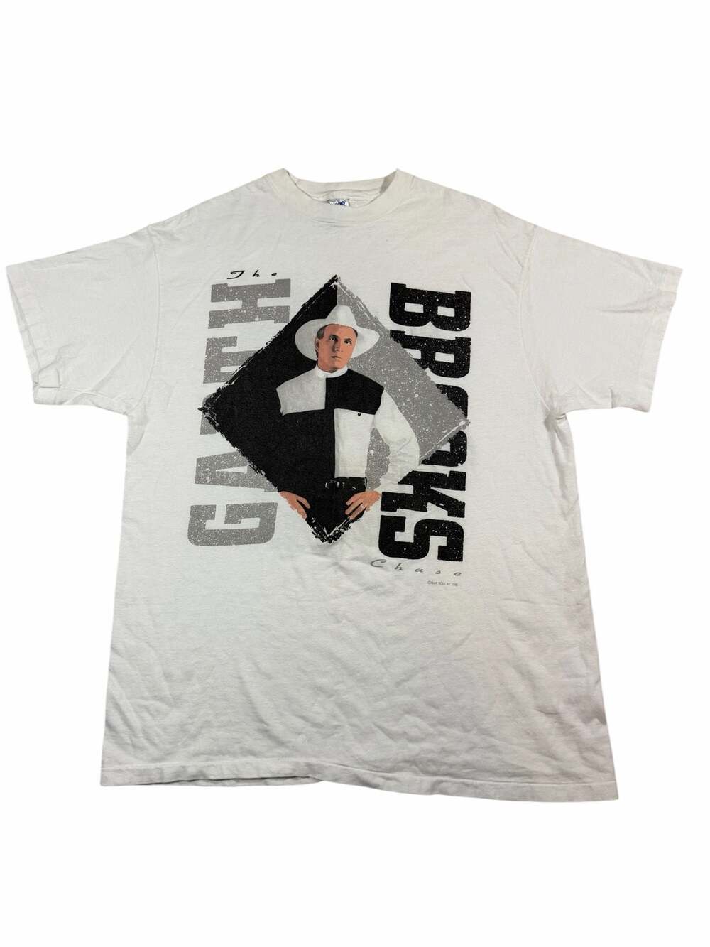 Vintage 1992 Garth Brooks The Chase Large USA Single Stitch Country Music Tee